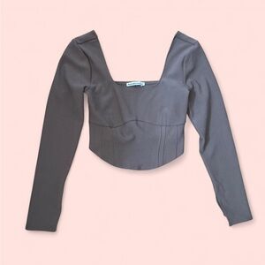 Abercrombie & Fitch Charcoal Long Sleeve Top